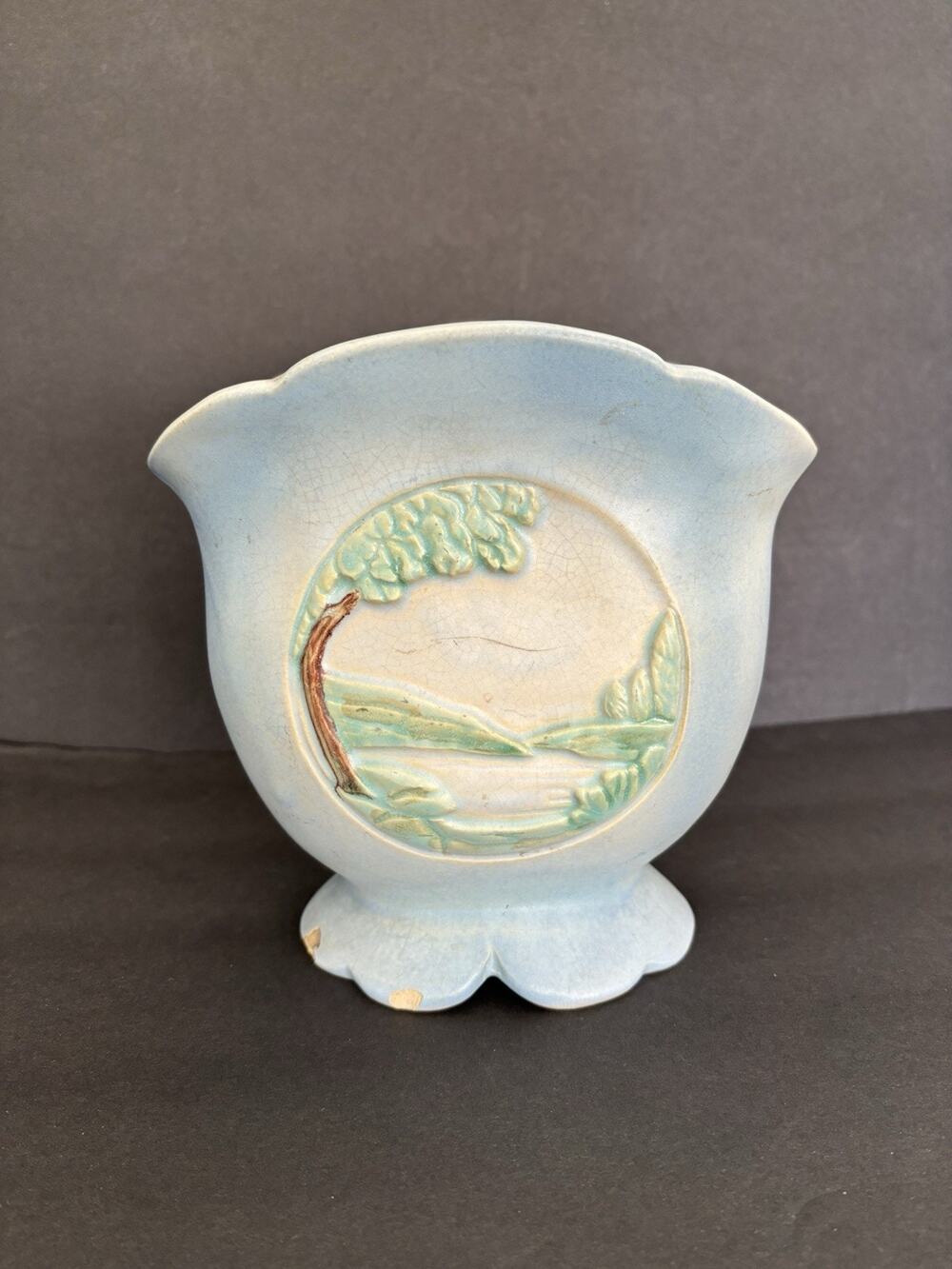 Weller Pottery - 1930s - Senic Vase Planter S-3